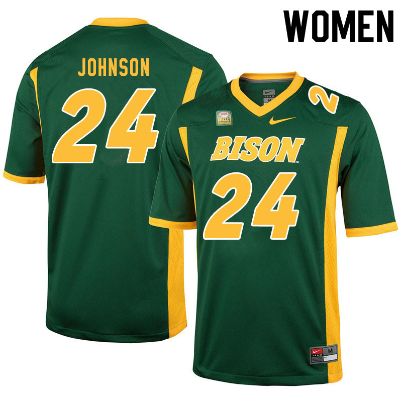 Women #24 Kobe Johnson North Dakota State Bison College Football Jerseys Sale-Green